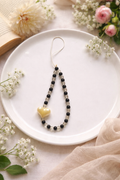 Black & White with Heart Charm