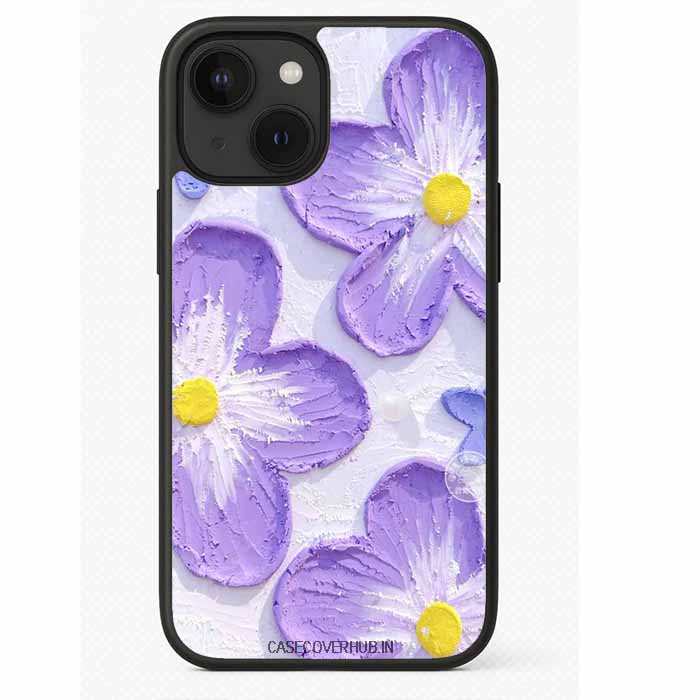 Purple Flower Aesthetic Premium Glossy Phone Case