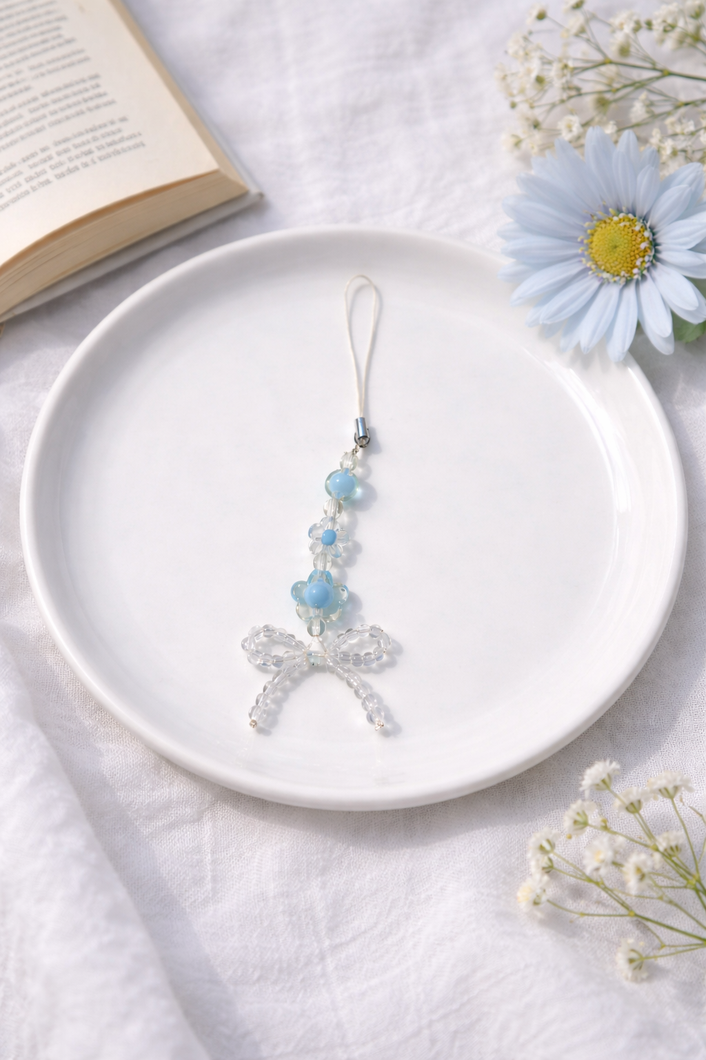 Light Blue Flower Charm