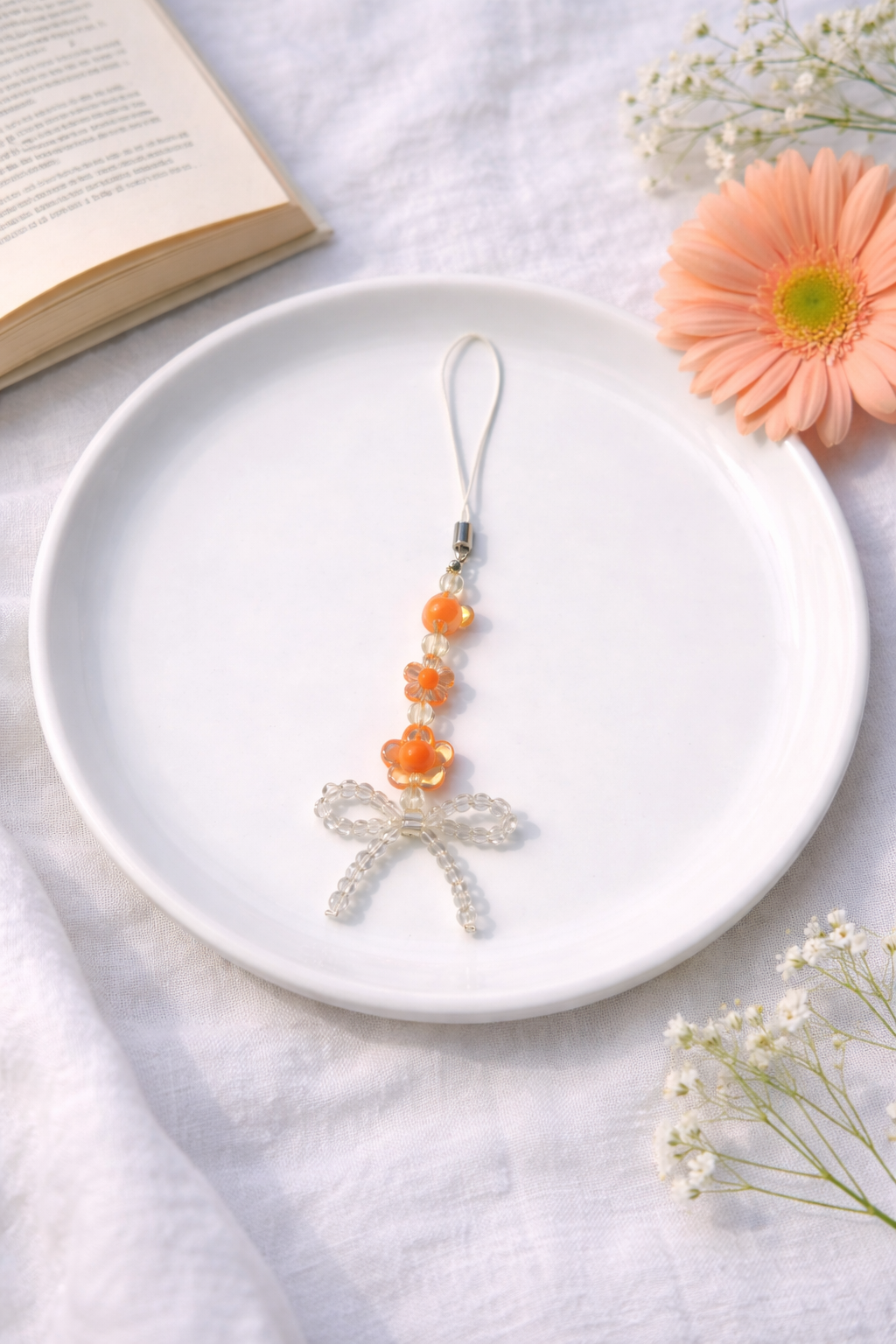Orange Flower Charm